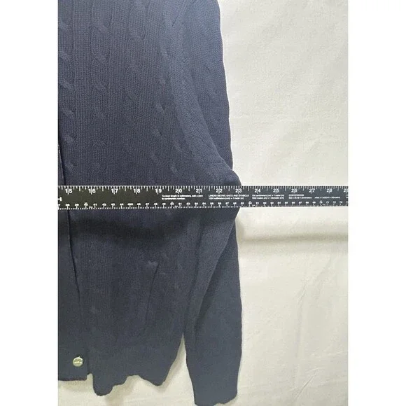 Ralph Lauren Active Mens XL‎ Cotton Blue Cable Knit Sweater - Picture 3 of 9